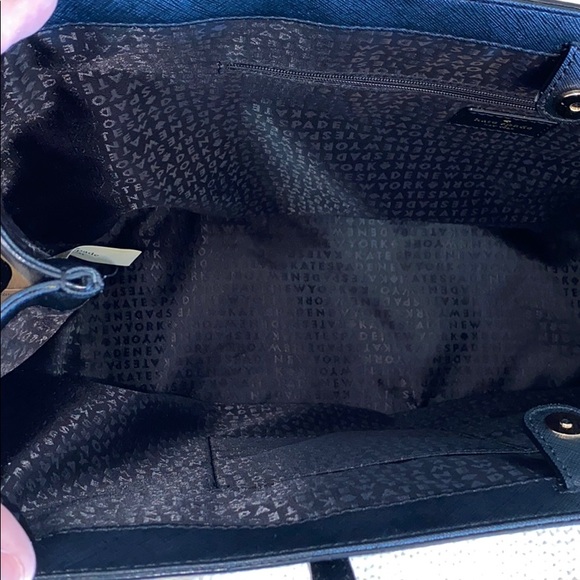 *SOLD*Kate Spade Ari Laurel Way Black Leather Tote - Picture 8 of 12